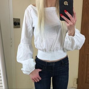 ***FLASH SALE!!!***  BEBE NWOT CHIC WHITE BLOUSE